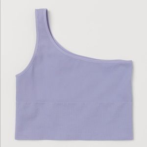 New Black one shoulder sports bra from H&M